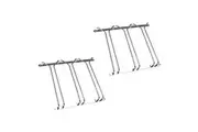 2x Bartender 28cm Triple Stemware Hanging Wine Glass Rack Holder Organiser
