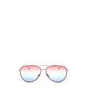 Geometric Sunglasses 60 red silver