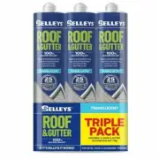 Selleys 310g Translucent Roof And Gutter Silicone Waterproof Sealant - 3 Pack