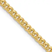 14K Yellow Gold 3.5mm Semi-Solid Miami Cuban Chain