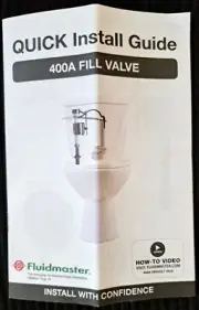Fluidmaster 400A Fill Valve Quick Install Guide, 20 Pages