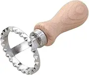 Stainless Steel Biscuit Lace Molds Round Biscuit Cookie Cutter Mould Cookie Cutter Lace Embossed Baking Tool Dessert Pastry Dumpling Wrapper Mold with Wooden Handle Kitchen Gadgets