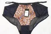 City Chic Plus Size 14 XS Brief Knickers Underwear Leopard Print Sexy Lingerie
