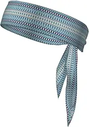 Diamonds Patterns Sports Strap Double-Sided Headscarf Men's Bow Tie Sports Headscarf Running Yoga Exercise Headband