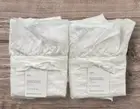 NEW Pottery Barn BELGIAN FLAX LINEN FRINGE RUFFLE Euro Shams Set of 2 White