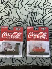 M2 Lot of 2 Coca Cola Volkswagen 59 VW Double Can Truck 67 Beetle Bug Die Cast