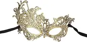 iMapo Masquerade Mask for Women, Mardi Gras Lace Masks, Cosplay Venetian Party Prom Ball Christmas Halloween Eye Lady Masks - Phoenix (Gold)