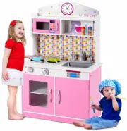 HONEY JOY Kids Kitchen Playset, Pretend Chef Cooking Play Set for Children wi...