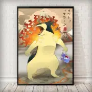 30x45cm Unframed Japanese Anime Peripheral Poster Decor Typhlosion