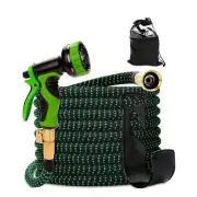 50FT 4X Stronger Heavy Duty Expandable Flexible Garden Water Hose Spray Nozzle