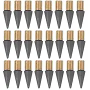 Graphite Replacement Pencil Inkless Pencil Refills Cylindrical Shape Students 25Pcs Black 1.6X0.5CM