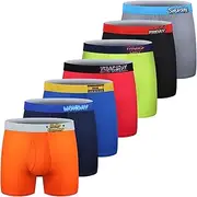 [CSYER] Boys Boxer Briefs Underwear Polyester Mesh Performance Sport Boxer Briefs for Big Boy with Fly 5 Pack