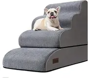 aodisman Dog Stairs and Ramp for Bed, 4-Step Dog Steps for Small Dogs and Cats,Non-Slip Pet Stairs Suitable High Bed Climbing