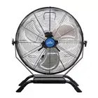 iLIVING Floor Fan 20" 3-Speeds Wall Mounted Steel Black W/ Adjustable Tilt Head