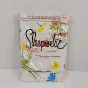 Sleepwell Percale Permanent Press 2 Standard Pillow Cases Garden Floral NEW NOS