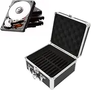2.5 Hard Drive Storage Box, External Hard Drive Carrying Case with 30 Bays, HDD Storage Box Suitcase with Safety Lock Design