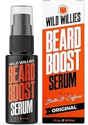 Wild Willies Beard Growth Serum for Men - Natural, Fragrance Free, Biotin & Caffeine Enhanced, Facial Hair Enhancer - Daily Grooming, Nourishes & Hydrates Facial Hair