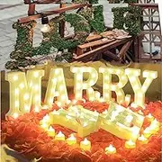 LED Light Up Letter, Valentine Gift - Light Up Marry Me Sign with Warm White LEDs - Proposal Sign, Will You Marry Me Sign, Wedding Sign, Engagement Sign, Romantic Proposal