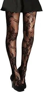 [Simply Joshimo] Floral Patterned Fishnet Net Pantyhose