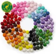 Felt Wool Balls 1 Centimeter - 0.4 Inch, Handmade Felted Mixed Color (Red, Pink,
