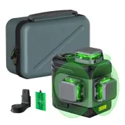 D12 PRO Laser Level 3 x 360°, Self-Leveling Cross Line Laser with LED Screen,...
