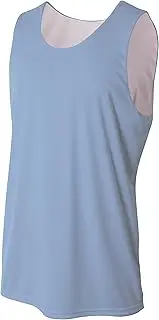 [A4] N2375 Adult Performance Jump Reversible Basketball Jersey Light Blue/Wht Xl