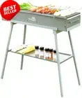 Portable Charcoal Hibachi BBQ Grill Multi-Size for Backyard Camping Cooking