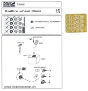 Marabu Models 1/72 SPITFIRE WHEEL DISCS Photo Etch Detail Set