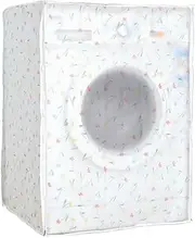 jojofuny Peva Washing Machine Cover with Floral Patterns Dustproof Protector for Standard Machines for Home Decor and Protection