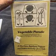 Yours Truly Machine Applique Pattern "Vegetable Parade" #3069 UNDUT 1978