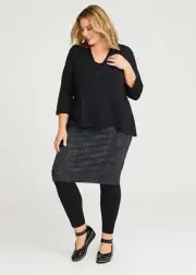 Taking Shape TS Animal Leopard Skirt Stretch Ponte plus sz 16 18 BNWT Was $99