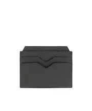 V-shape detail leather cardholder One size smoky grey