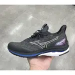 【BOBO】MIZUNO WAVE RIDER NEO 2 黑灰藍 慢跑鞋 男 J1GC217893