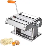 Italian Pasta Making Machine, 9 Adjustable Thicknesses Stainless Steel Italian Pasta Drum Cutting Machine for Baking Wide Pasta Dough with Italian Pasta Layers