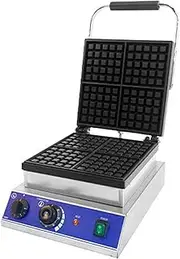 Commercial Waffle Maker Electric Waffle Machine Temperature And Time Control Belgian Waffle Maker Machine For Fluffy Golden Waffles Suitable For Restaurant Bakeries Snack Bar Family (Color : Single B