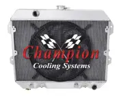 RC Champion 2 Row Radiator W/ 16" Fan for 1975 - 1978 Nissan 280Z L6 Engine