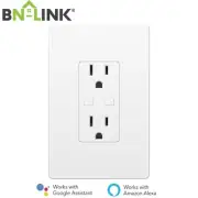 BN-LINK Smart Wi-Fi in-Wall Outlet Plug With 2 Independently Controlled Sockets