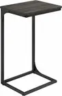 C-Shaped End Table, Side Table for Sofa, Couch Table with Metal Frame, Small TV