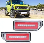 1 Pair Flush Mount LED Tail Lights, Pair Tail Light Rear Parking Reverse Turn Signal Dynamic LED Lamps Fit for Jimny 2019‑2020 (Red)