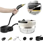 Handheld Steam Cleaner, Portable 2500W High Pressure Steamer 6 Gears Adjustable with 3 Brushes for Home Cleaning Oven Furniture Car Glass Floor Upholstery Grout Kitchen Bathroom and Wall