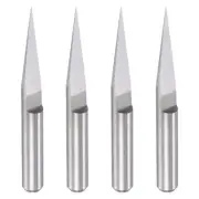 1/8" Shank 0.1mm Tip 15 Degree Solid Carbide Wood Engraving CNC Router Bit 4pcs