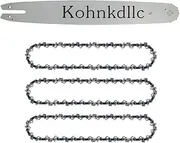 [Kohnkdllc] 3 Pack 14 inch 3/8 .050 Inch 50 Drive Links Chainsaw Chains Chainsaw Blade and 1 Guide Bar Combo fit for Stihl MS170 MS180,Remington S50