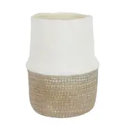 Belle Cove Ceramic Indoor Plant Pot Plant/Flower Container Large 23cm White