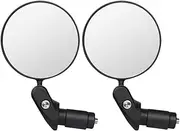 MUSISALY 2pcs Adjustable Bike Handlebar Mirrors 360° Rearview Mirror for 20 Handlebars Anti Glare Foldable Bicycle Rear View Mirror for Safe Cycling