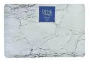 Set of 2 Marble Cork Place Mats Rectangle Silver 12"x18" Heat Resistant Non-Slip