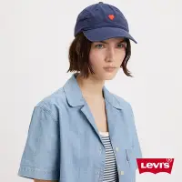 在飛比找Yahoo奇摩購物中心優惠-Levis 男女同款 可調式皮環丹寧棒球帽 / 迷你愛心刺繡