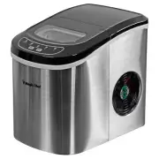 Magic Chef 27 Pound Portable Countertop Ice Maker with Window, Stainless Steel