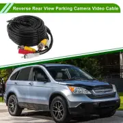 Reverse Rear View Parking Camera Video Cable 20m/65.62ft Black BNC/RCA/DC 1 Pcs