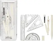 Compasses Sets 8 Piece Student Supplies with Rulers Protractor Compass Eraser Lead Refills Pencil for Drafting and Drawings Technical Drawing Supplies (Color : C)