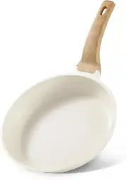 12" White Granite Non Stick Frying Pans, Stone Cookware Omelet Pan - PFOA Free